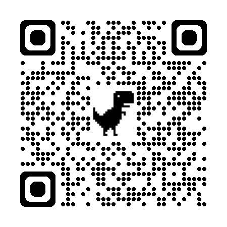 A qr code with a dinosaur

Description automatically generated