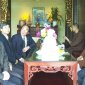 Các đồng chí Thường trực Huyện ủy thăm chúc tết các cơ sở thờ tự Phật giáo trên địa bàn huyện