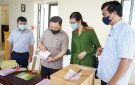 Đồng chí Bí thư Huyện ủy Mai Nhữ Thắng kiểm tra công tác chuẩn bị bầu cử tại thị trấn Triệu Sơn và xã An Nông