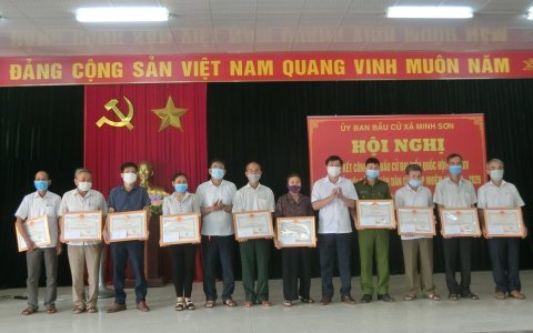 Xã Minh Sơn đạt thành tích xuất sắc trong công tác bầu cử đại biểu Quốc hội khóa XV và đại biểu HĐND các cấp nhiệm kỳ 2021 – 2026.