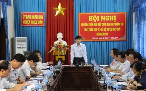 Điều chỉnh quy hoạch tổng thể phát triển kinh tế - xã hội huyện Triệu Sơn đến năm 2020.
