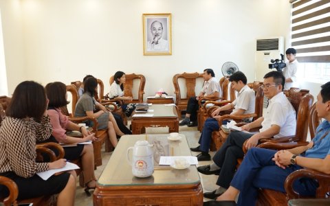 Đoàn công tác Trung tâm Xúc tiến đầu tư phía Bắc, Cục Đầu tư Nước ngoài làm việc tại UBND huyện Triệu Sơn