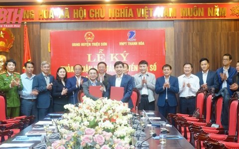 Huyện Triệu Sơn và VNPT Thanh Hóa ký kết thoả thuận hợp tác chuyển đổi số giai đoạn 2024-2025