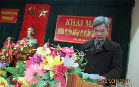 Huyện Triệu Sơn khai mạc khám tuyển nghĩa vụ quân sự năm 2018