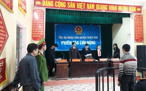 Tòa án nhân dân huyện xét xử lưu động công khai 2 vụ án hình sự tại Thị Trấn Triệu Sơn