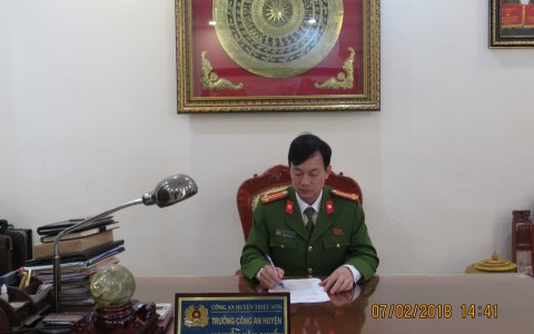 Phỏng vấn đồng chí Trưởng Công an huyện Triệu Sơn về triển khai đồng bộ các biện pháp nghiệp vụ để nhân dân đón Tết vui xuân trong bình yên và hạnh phúc