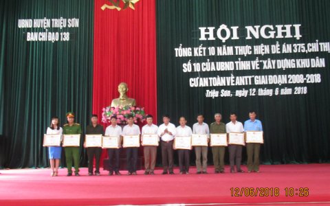 Huyện Triệu Sơn tổ chức Hội nghị tổng kết 10 nămthực hiện Đề án 375, Chỉ thị số 10 của UBND tỉnh Thanh Hóa