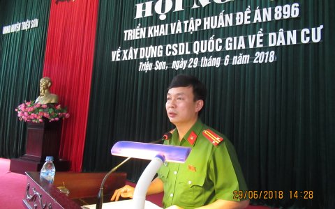 UBND huyện Triệu Sơn: Tổ chức hội nghị triển khai và tập huấn đề án 896 về xây dựng cơ sở dữ liệu quốc gia về dân cư