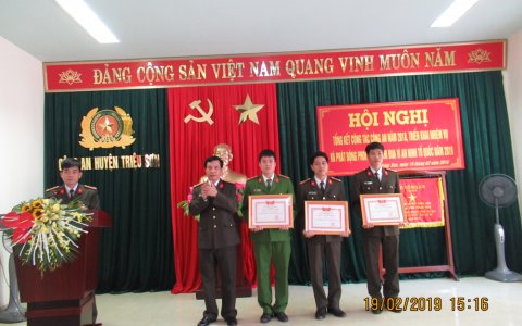 Công an huyện Triệu Sơn tổ chức Hội nghị tổng kết công tác công an năm 2018, triển khai nhiệm vụ và phát động phong trào toàn dân bảo vệ an ninh tổ quốc năm 2019