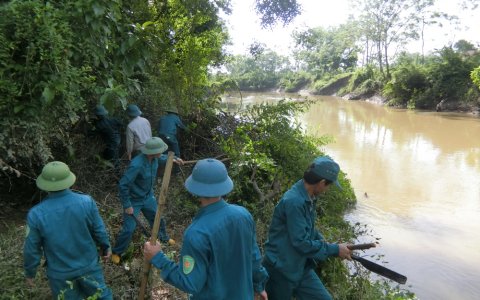 LỰC LƯỢNG DÂN QUÂN TỰ VỆ HUYỆN TRIỆU SƠN TÍCH CỰC BẢO VỆ MÔI TRƯỜNG, NGUỒN NƯỚC SINH HOẠT