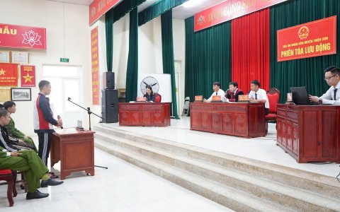 Tòa án Nhân dân huyện Triệu Sơn xét xử lưu động 3 vụ án về ma túy