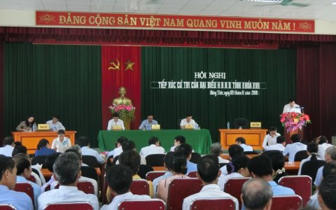 Hội nghị tiếp xúc cử tri của Đại biểu HĐND tỉnh khóa XVII tại xã Đồng Tiến
