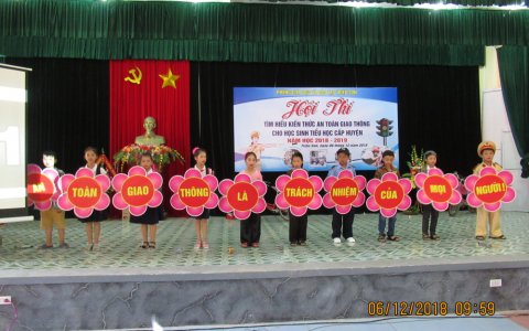Phòng giáo dục và đào tạo huyện Triệu Sơn tổ chức Hội thi “Tìm hiểu kiến thức an toàn giao thông” cho học sinh tiểu học cấp huyện năm học 2018-2019