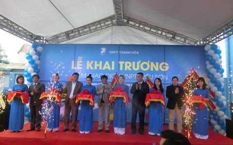 VNPT Thanh Hóa tổ chức lễ khai trương điểm giao dịch mới VNPT Triệu Sơn.