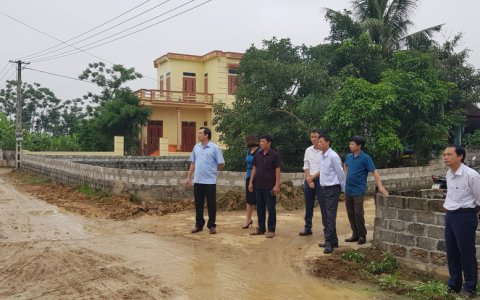 Ban chỉ đạo xây dựng nông thôn mới của huyện làm việc với ban chỉ đạo xây dựng nông thôn mới xã An Nông về tiến độ xây dựng NTM
