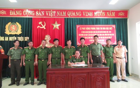 Công an huyện Triệu Sơn phát động phong trào thi đua đặc biệt kỷ niệm 50 năm thực hiện Di chúc của Chủ tịch Hồ Chí Minh