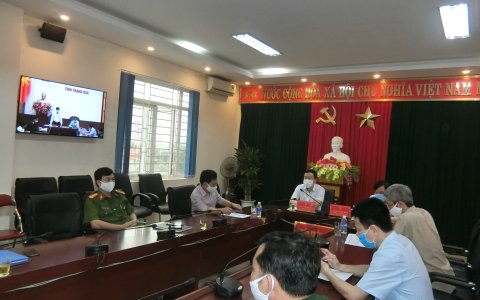 UBND tỉnh tổ chức hội nghị trực tuyến triển khai các giải pháp cấp bách phòng chống dịch COVID-19