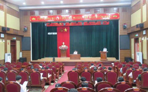 UBND huyện tổ chức Hội nghị giao ban công tác phòng, chống dịch bệnh viêm da nổi cục trên trâu, bò
