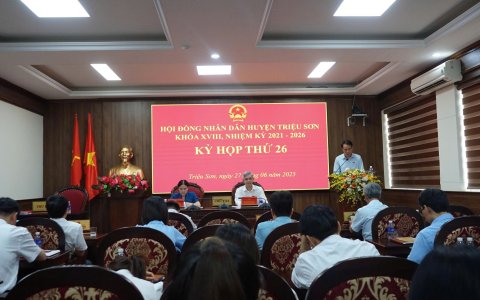 Kỳ họp thứ 26 (Kỳ họp chuyên đề) HĐND huyện Triệu Sơn khóa XVIII, nhiệm kỳ 2021 - 2026