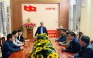 Các đồng chí lãnh đạo UBND huyện kiểm tra công tác trực Tết tại các xã, thị trấn.