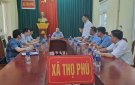 Đồng chí Chủ tịch UBND huyện kiểm tra công tác chuẩn bị cho việc sáp nhập xã Thọ Vực vào xã Thọ Phú; xã Xuân Thịnh vào xã Xuân Lộc