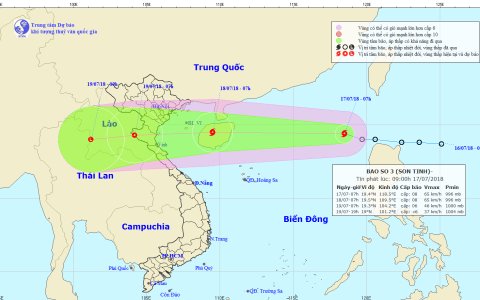 TIN BÃO TRÊN BIỂN ĐÔNG-Cơn bão số 03 (Son-Tinh)