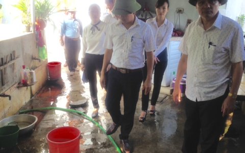 Ban chỉ đạo ATTP huyện kiểm tra về ATTP tại xã Khuyến Nông.