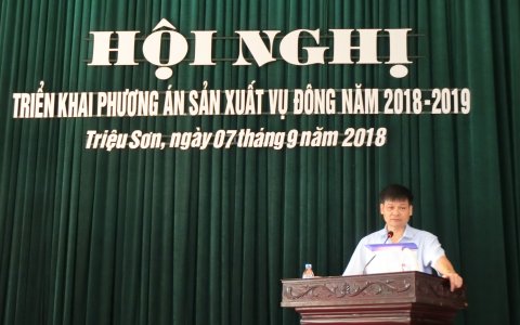 Hội nghị triển khai phương án sản xuất vụ đông năm 2018-2019.