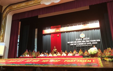 Đại hội Đại biểu Hội Nông dân tỉnh Thanh Hoá lần thứ X, nhiệm kỳ 2018-2023 thành công tốt đẹp.