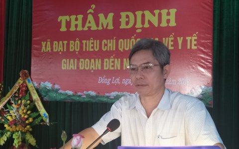 Hội đồng thẩm định xã đạt bộ tiêu chí quốc gia về y tế tại xã Đồng Lợi