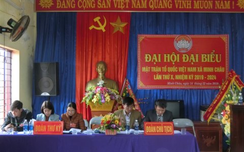 Đại hội MTTQ xã Minh Châu nhiệm kỳ 2019-2024.