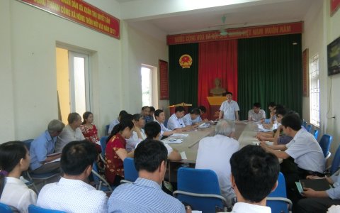 Hội nghị làm việc với xã Xuân Thọ của BCĐ xây dựng NTM huyện.