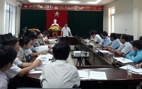Ban chỉ đạo thực hiện xây dựng chương trình MTQGXDNTM huyện tổ chức hội nghị giao ban với các xã phấn đấu đạt chuẩn nông thôn mới năm 2018