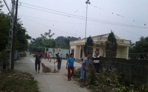 Xã Xuân Thọ thực hiện tiêu chí số 17 về môi trường trong xây dựng nông thôn mới