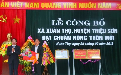 Anh Nguyễn Hữu Xuân xã Xuân Thọ- Triệu Sơn với tấm lòng thơm thảo luôn hướng về quê hương.