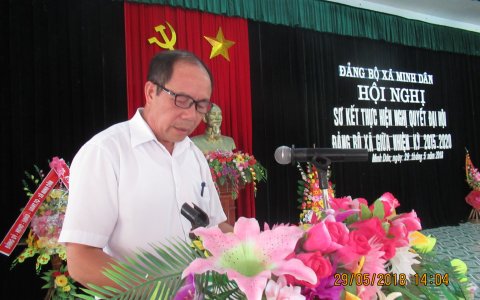 Đảng bộ xã Minh Dân tổ chức hội nghị sơ kết thực hiện Nghị quyết Đại hội Đảng bộ xã nửa nhiệm kỳ 2015-2020.
