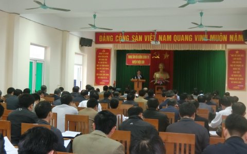 Hội nghị hướng dẫn việc kiểm điểm đánh giá phân loại Tổ chức cơ sở Đảng và Đảng viên.