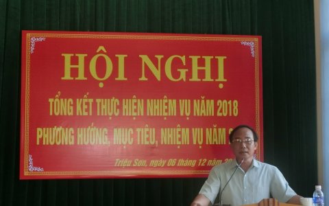 Huyện ủy tổ chức hội nghị tổng kết thực hiện nhiệm vụ năm 2018, phương hướng, mục tiêu, nhiệm vụ năm 2019.