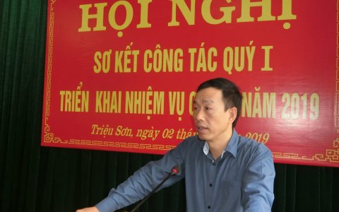 Hội nghị BCH Đảng bộ huyện mở rộng sơ kết công tác quý I, triển khai nhiệm vụ quý II năm 2019.