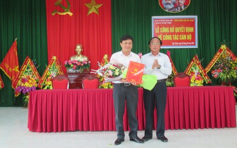 Huyện ủy công bố quyết định về công tác cán bộ
