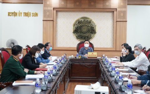 Hội nghị Thường trực Huyện ủy về phòng, chống dịch Covid-19 và đẩy nhanh tiến độ hoàn thiện hồ sơ huyện nông thôn mới