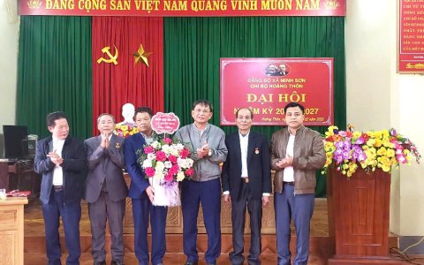 Đại hội chi bộ 1 Hoàng Thôn, Đảng bộ xã Minh Sơn.