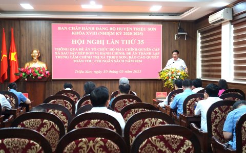 Hội nghị lần thứ 35 Ban chấp hành Đảng bộ huyện khóa XVIII.