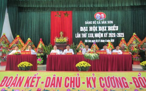                        Đại hội Đảng bộ xã Vân Sơn, Đồng Thắng nhiệm kỳ 2020 - 2025
