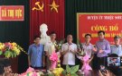      Huyện ủy Triệu Sơn công bố Quyết định điều động cán bộ lãnh đạo, quản lý.