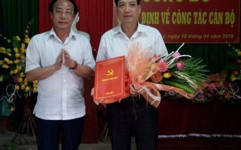 Huyện ủy tổ chức hội nghị công bố quyết định Điều động cán bộ lãnh đạo, quản lý tại 3 xã, Hợp Lý, Hợp Thành, Hợp Thắng.