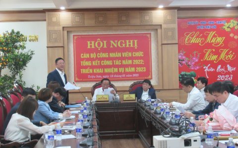        Cơ quan Huyện ủy Triệu Sơn tổ chức Hội nghị cán bộ, công chức năm 2023